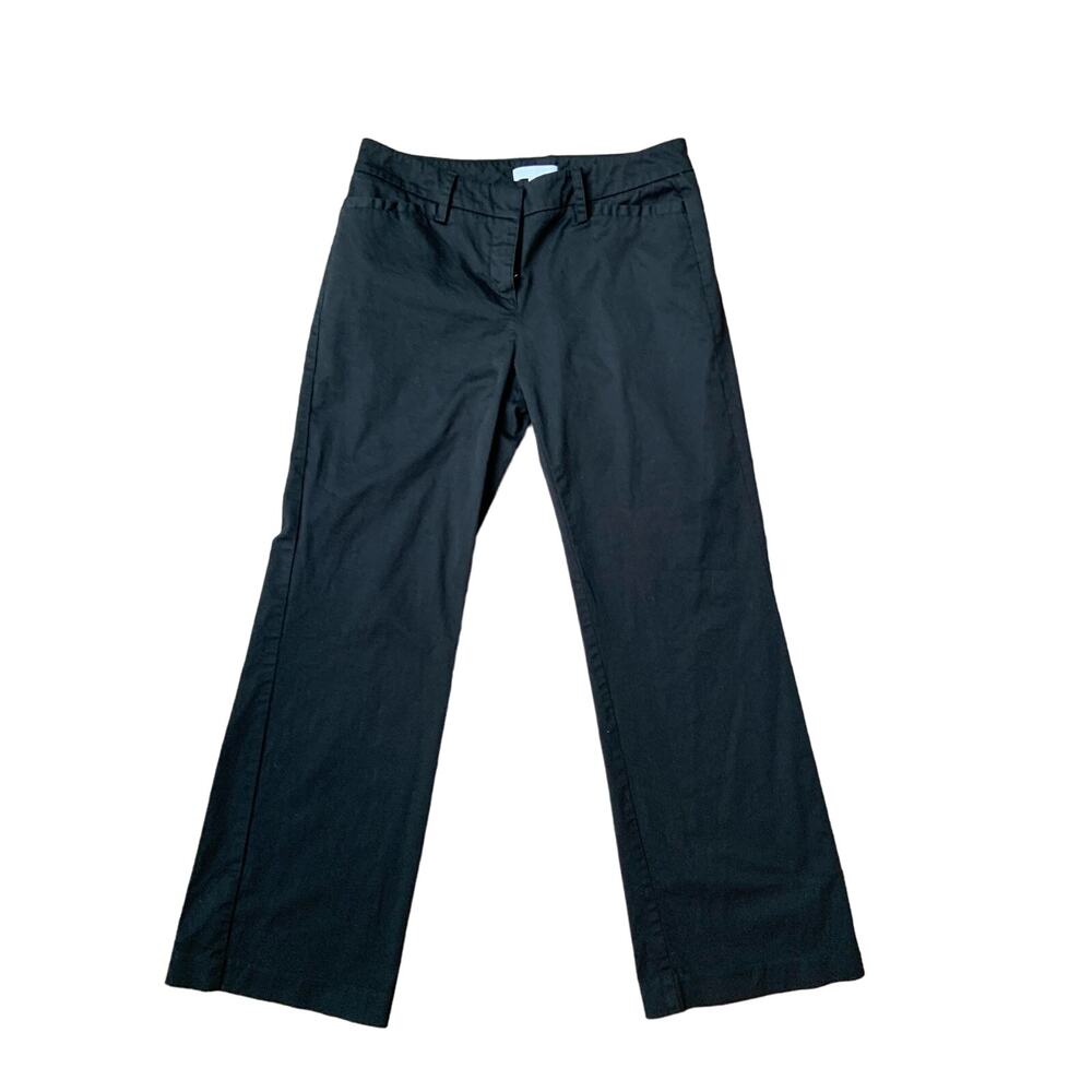 New York & Company Stretch Black Cotton Pants Slacks Women's 6 Petite